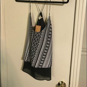 Black and white tank top